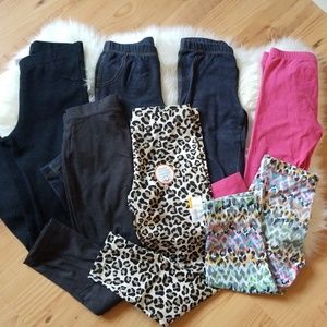 7 pair lot of stretch pants  size 7/8